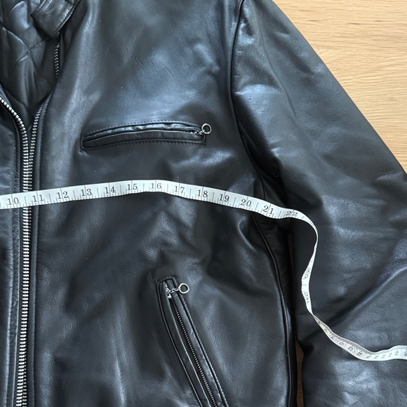 Schott NYC Black Quilted-Lined Leather Bomber Jacket - Picture 6 of 10